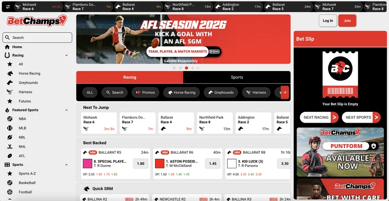 BetChamps desktop view