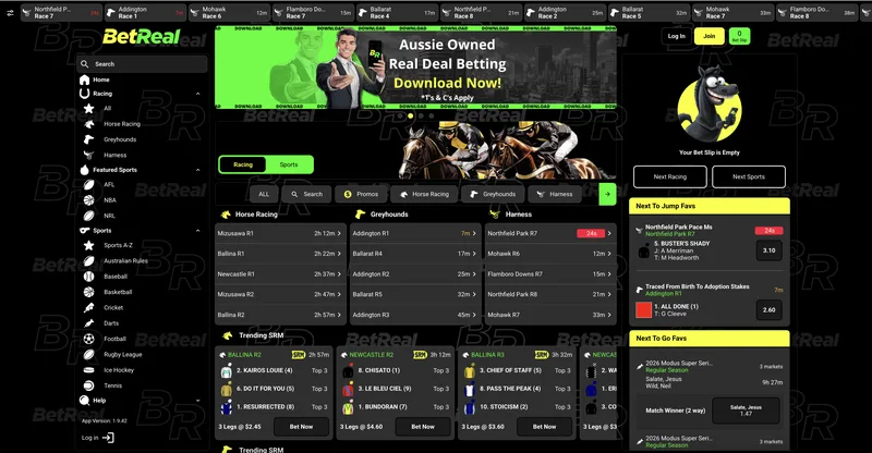 Betreal desktop view