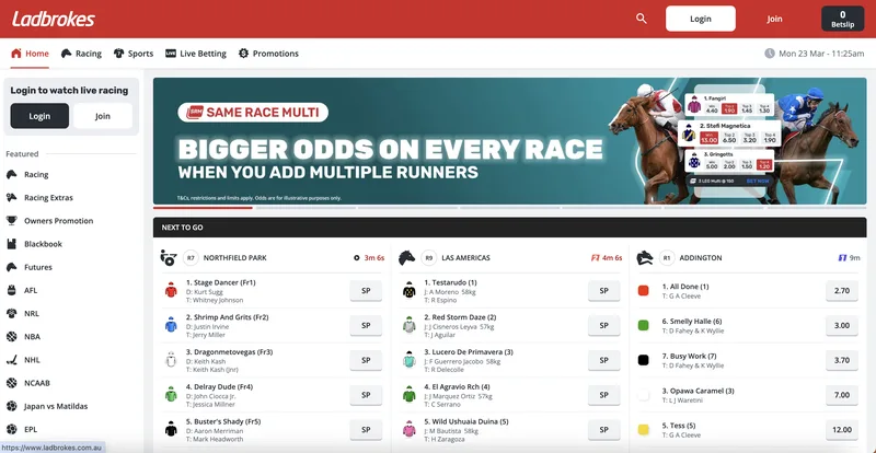 Ladbrokes Australia platform