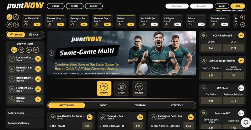 Puntnow desktop view